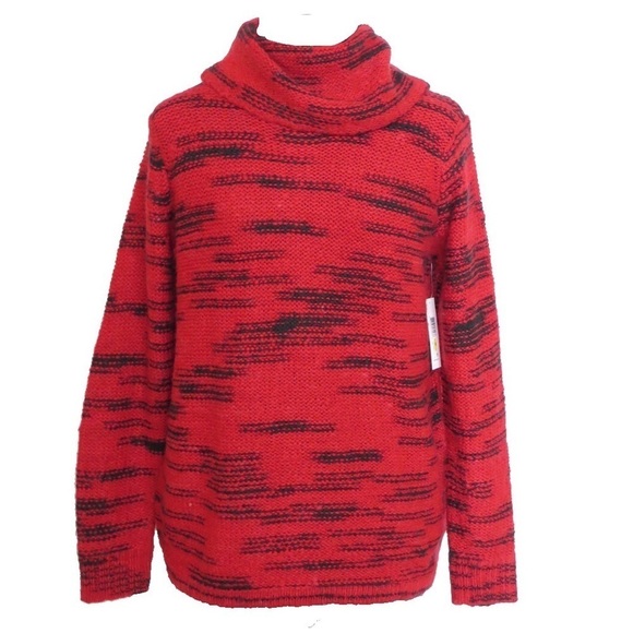 🗣LAST CHANCE🗣 NWT Size M Kensie Red and Black Sweater - Picture 1 of 1